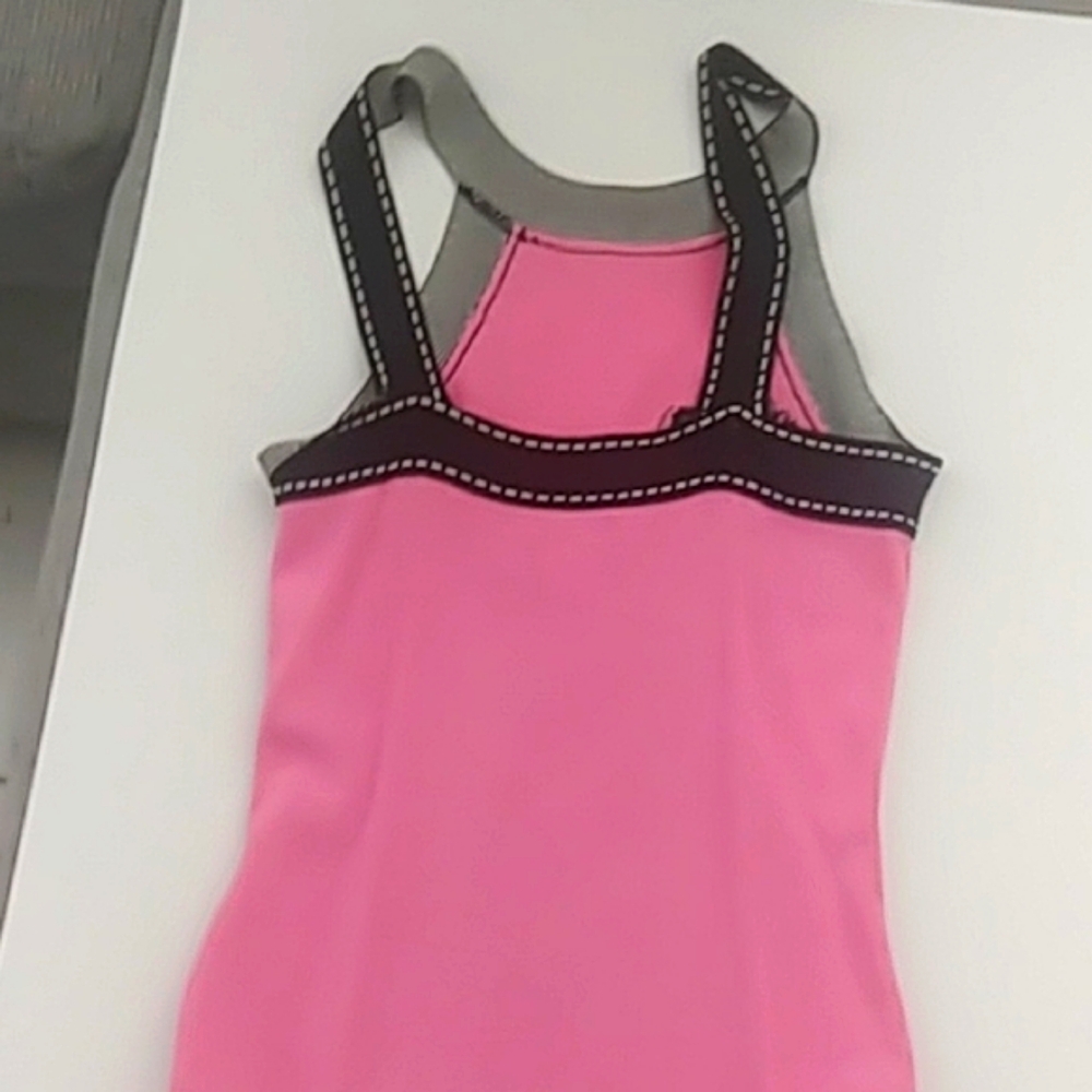 Cache Pink W/Black And White  Embellished Sleeveless Tank Top - Picture 4 of 8
